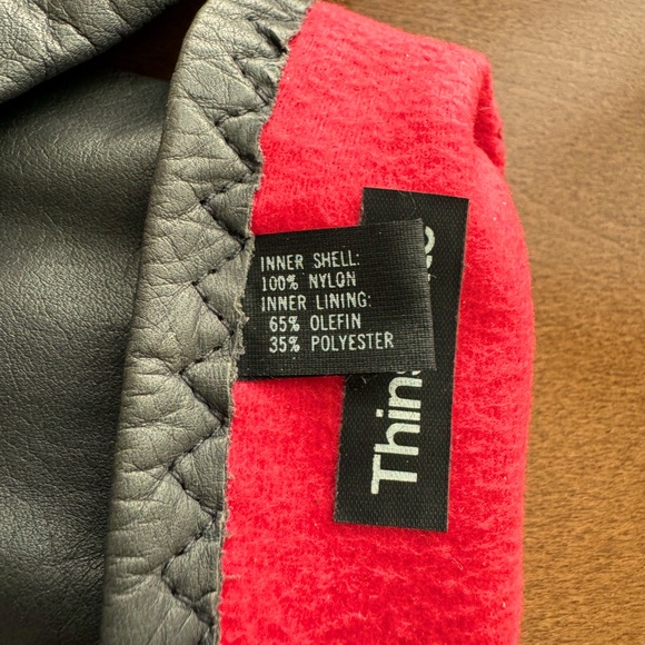 Women’s Gray Leather “Thinsulate” Gloves- Size Small - Picture 5 of 5